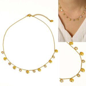Sylvia 18K Gold Non-Tarnish Shell Charm Necklace